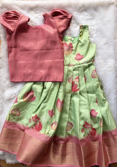 pink pattu pavadai sattai 2-3 yrs