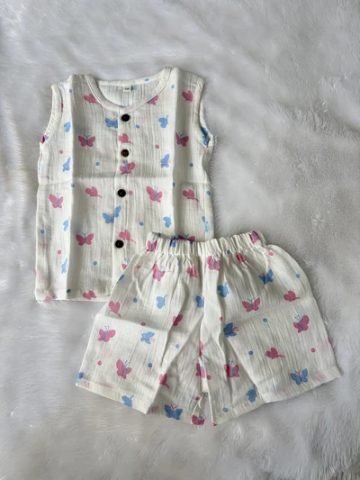 Pink blue butterfly  co ords