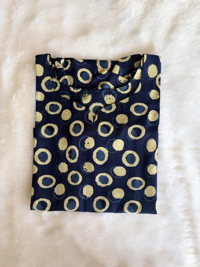 Women kurta - Indigo circle