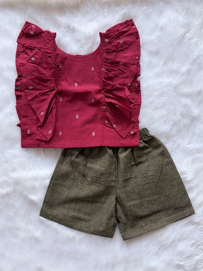 Pink shorts set