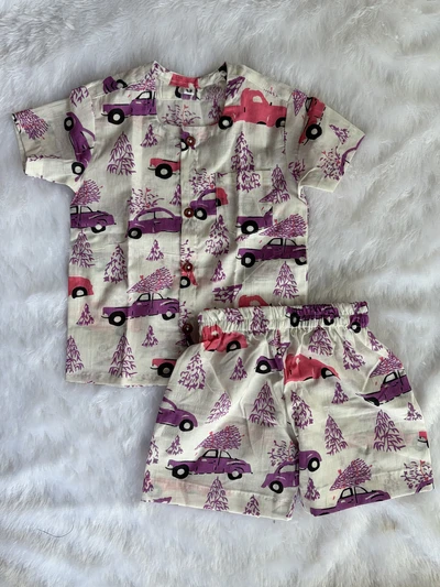 Pink car coord set