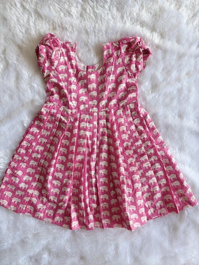 Pink elephant frock