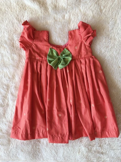 Orange cotton frock