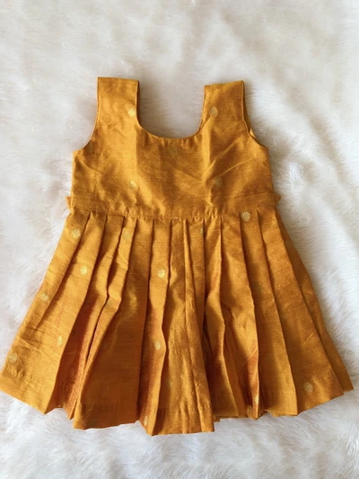 Yellow butta frock