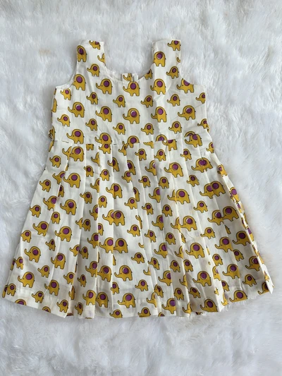 Yellow purple elle frock