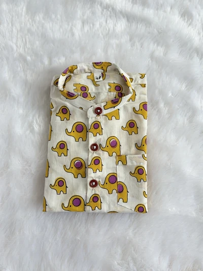 Yellow purple elle shirt