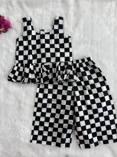 Black and white palazzo set