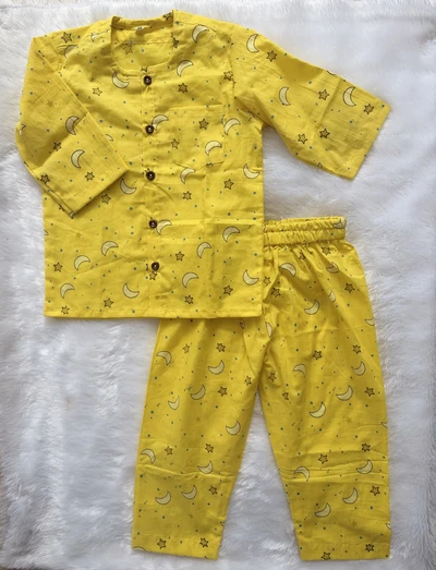 Yellow moon pajama set