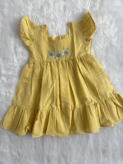 Yellow khadi frock