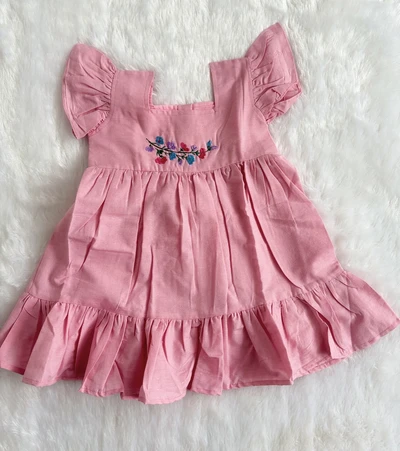 Pink khadi frock