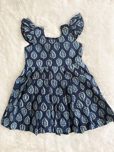 Indigo kantha frock