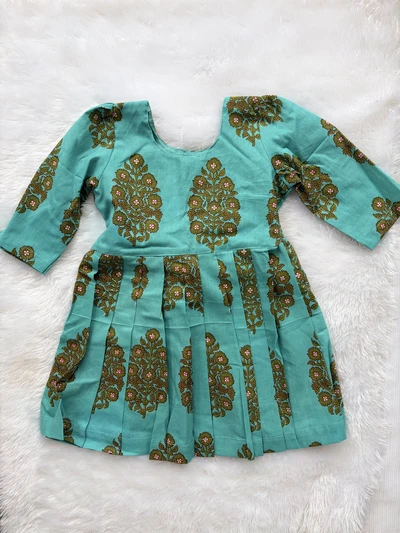 Green floral frock