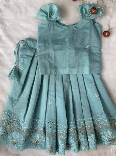 RADHA - Blue Mul skirt set