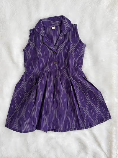 Purple ikat frock