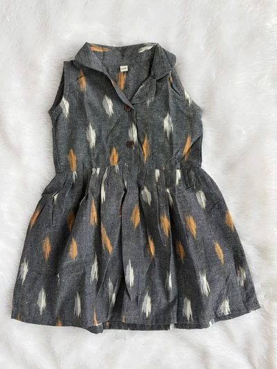 Grey ikat frock