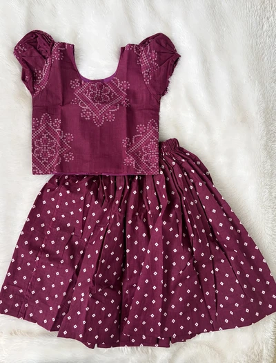 Berry Bandhini skirt set