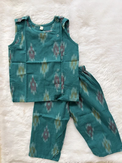 Teal Blue ikat cords