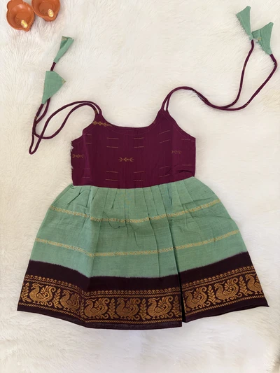 Poovizhi - Sungudi knotted frock