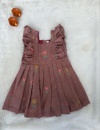 Mauve Linen frock