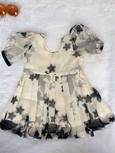 Black and cream Organza frock