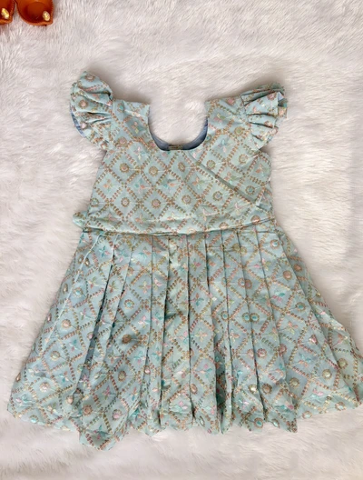 Embroidered georgette frock