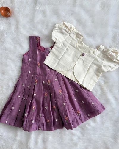 Purple mul overcoat set