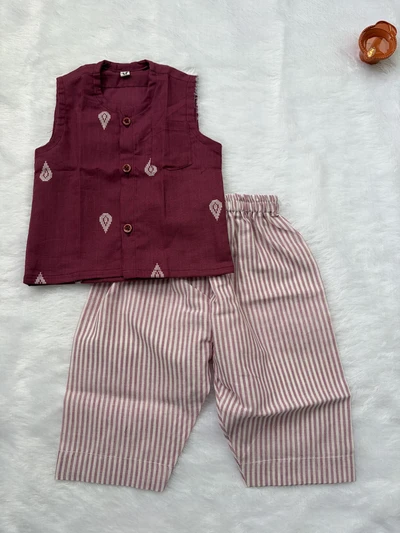 Handloom jabla set - Pink