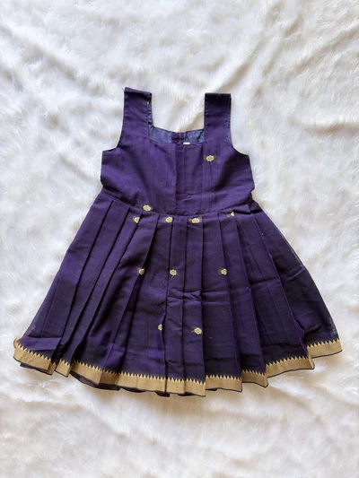 Royal blue kalyani cotton frock