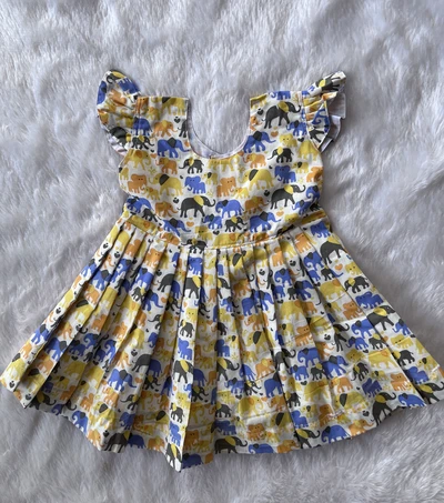 Yellove elephant frock