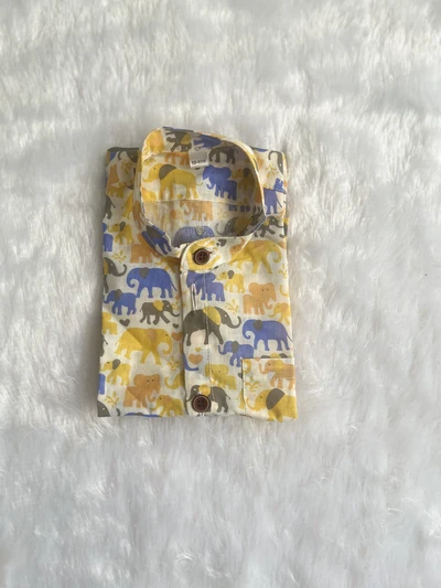 Yellow elephant shirt