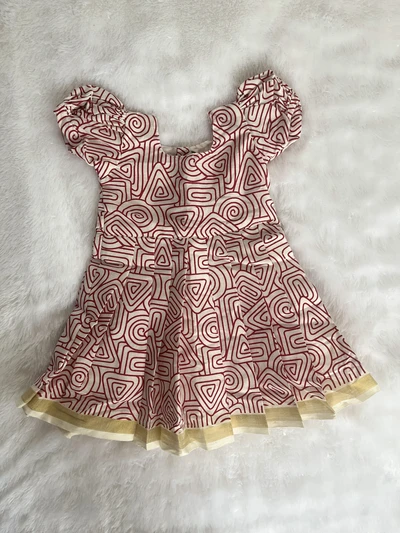 White red border frock