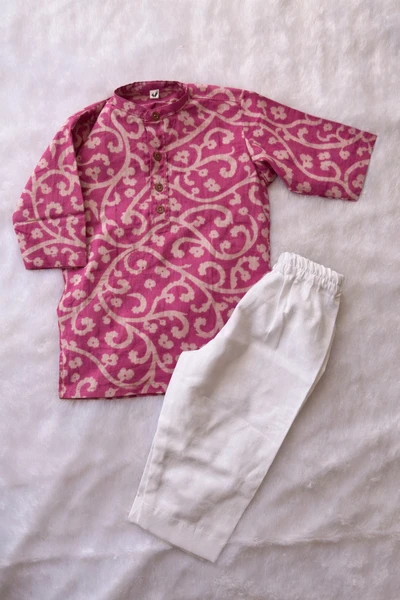 Pink Floral kurta set