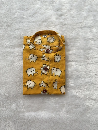 Dark yellow elephant shirt