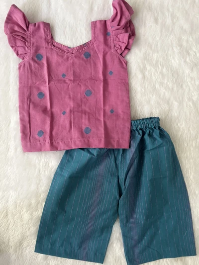Blue pink palazzo set