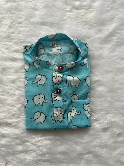 Blue elephant shirt