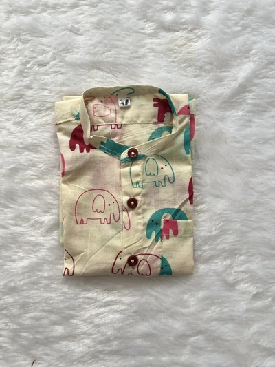 Cream elephant shirt