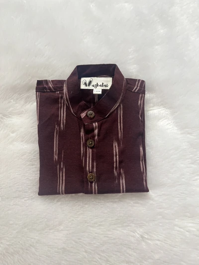Wine ikat shirt