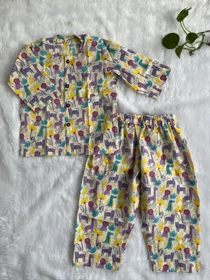 Animals pajama set- purple