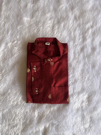 Maroon butta shirt