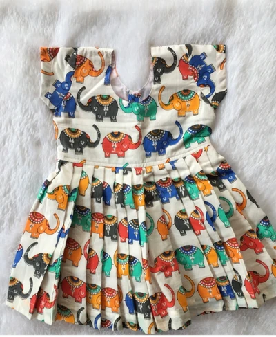 Big elephant printed frock