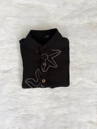 Black muslin shirt