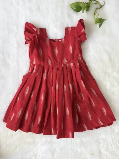 Red Ikat frock