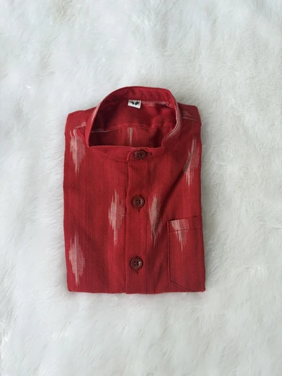 Red ikat shirt