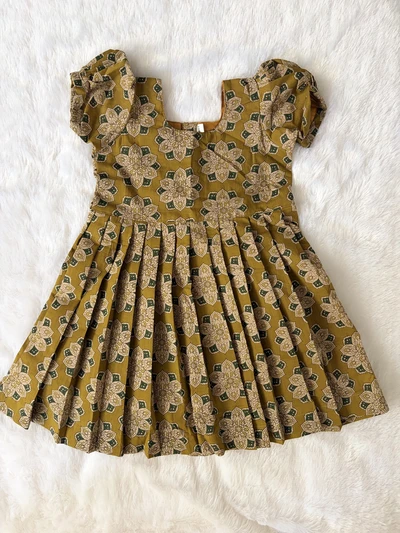 Ajrakh Mustard frock